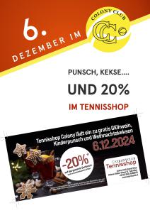 Zum Nikolo in den Tennisshop Colony Club!